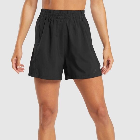 Gymshark‎ WOVEN POCKET SHORTS in Black NWT in packaging - Picture 1 of 7